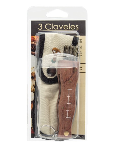 Navaja setas con brocha, medidor y funda