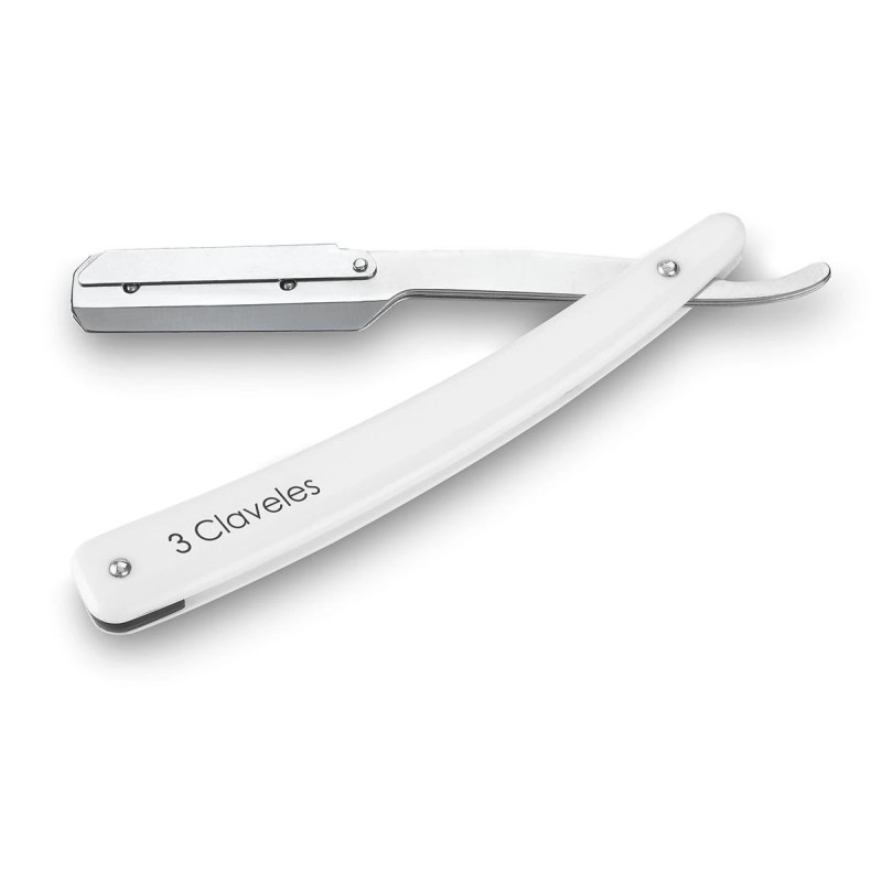 White Hairdressing Razor Safety Lock | 3 Claveles