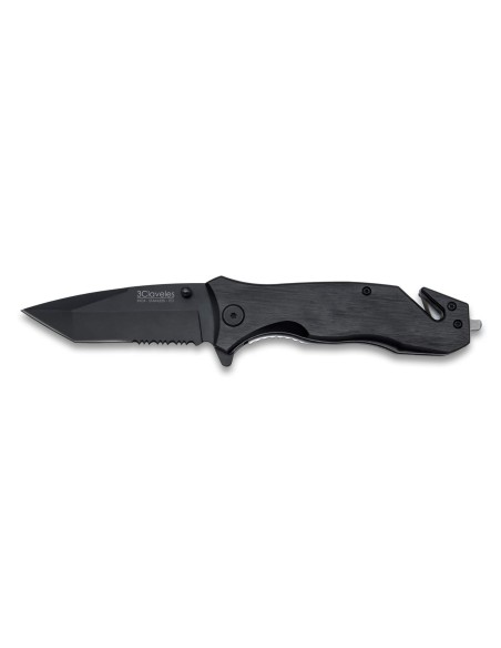 Navaja Rescue negra acero | 3 Claveles