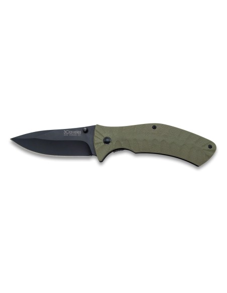 Navaja Jungle acero 3Cr verde | 3 Claveles