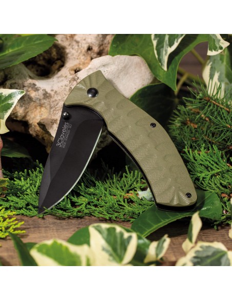 Navaja Jungle acero 3Cr verde | 3 Claveles