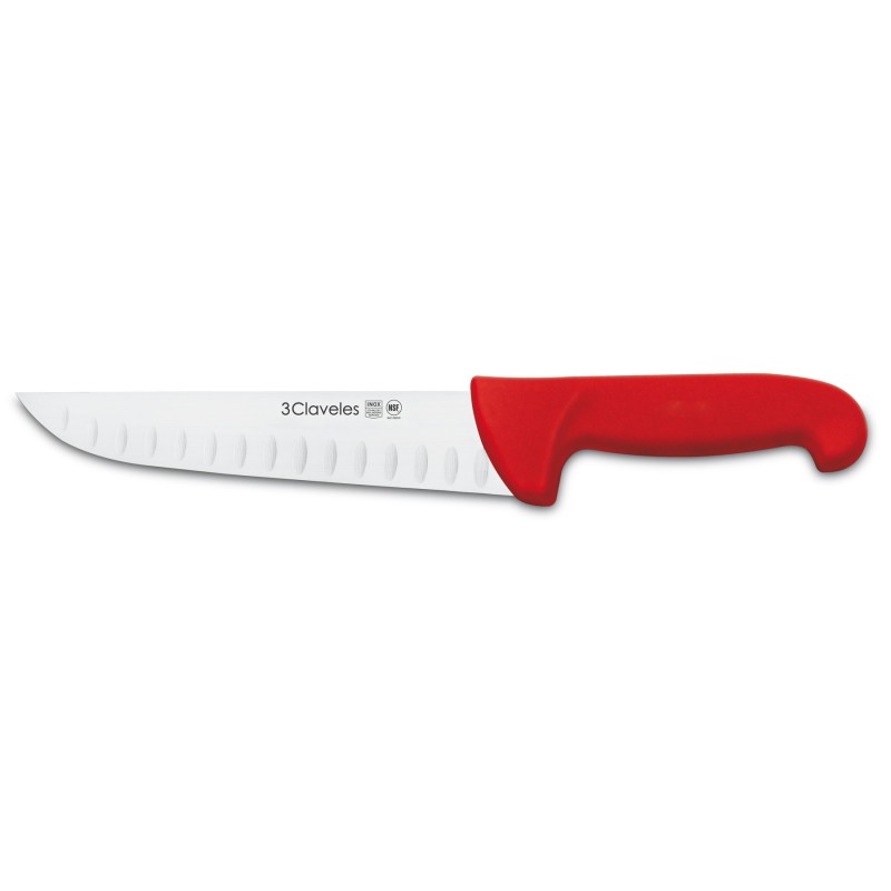 Proflex Hollow Edge Butcher Knife red | 3 Claveles