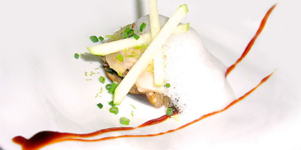 Ostra con berenjena