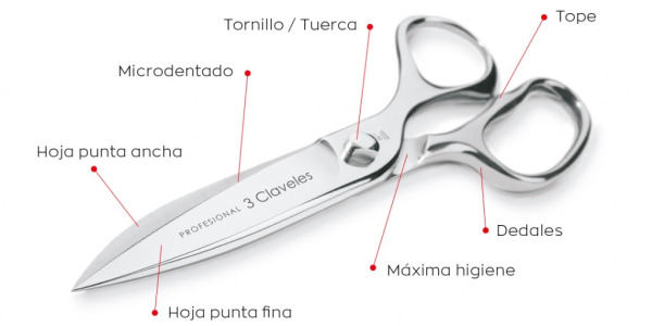 Tijeras de cocina forjadas en caliente